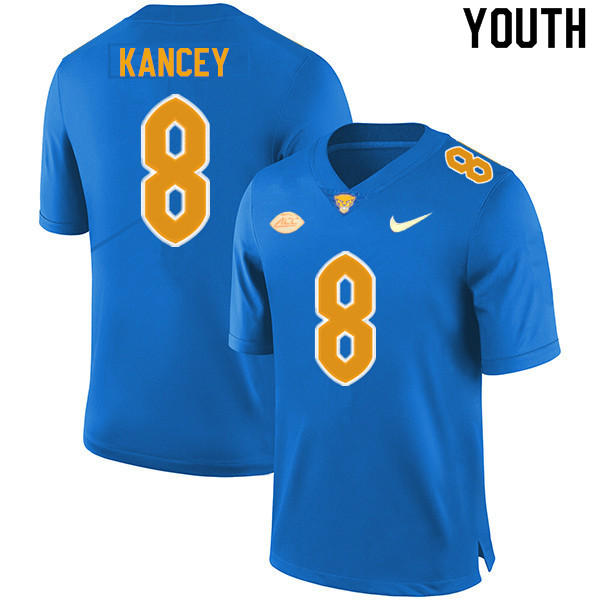Youth #8 Calijah Kancey Pitt Panthers College Football Jerseys Sale-New Royal